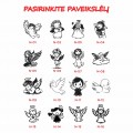 Graviruotas pakabukas vaikui su angeliuku ir vardu