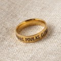 Graviruotas žiedas tėčiui su vaikų vardais
