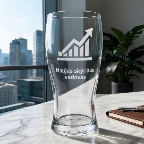 Alaus bokalas „Naujas skyriaus vadovas“ – dovana paaukštinimo proga