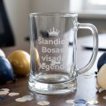 Alaus bokalas „[Vardas] – geriausias bosas“ – personalizuota dovana su vardu