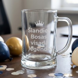 Alaus bokalas „Šiandien Bosas, visada legenda“ – šventinė dovana viršininkui