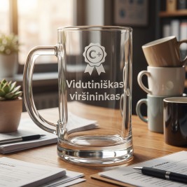 Alaus bokalas „Vidutiniškas viršininkas“ – šmaikšti dovana bosui