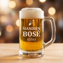 Alaus bokalas su graviravimu „Šiandien Bosė“