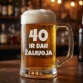 Alaus bokalas su amžiaus ir vardo graviravimu