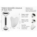 Gua Sha masažinė plokštelė ir veido volelis
