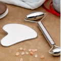 Gua Sha masažinė plokštelė ir veido volelis
