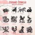 Vardiniai šaukšteliai su kinų zodiako ženklais